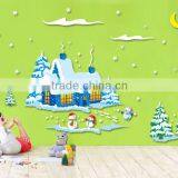ALFOERVER Pvc Snow Mountain Christmas Wall Decals thumbnail-1