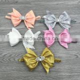 Wholesale sequins hair bow elastic baby headband girls accessories                        
                                                                                Supplier's Choice