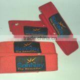 Red Orange Weight Lifting Straps Made by Heavy-Duty Cotton With & Without Padding thumbnail-1