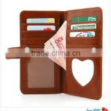 Women Style Wallet Leather Case With Mirror And Card Slots For Iphone 6