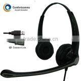 Popular Binaural Call Center Headset USB Plug HSM-902FPQDUSBS thumbnail-1