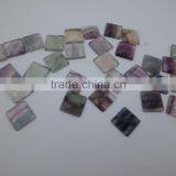 Wholesale Single Puffy Rainbow Fluorite Cabochons Natural Square Stones thumbnail-1