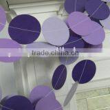 HOT!purple Circle Paper Garland for Home Baby Show Decorations thumbnail-1
