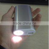 10000mAh Aluminium Casing Portable Power Charger With Strong Led Torch Light Power Bank