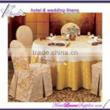 classical jacquard damask chair covers, polyester damask chair covers with pleats for banquet chairs