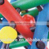 2015 Hot Sale Wooden IQ Intelligent PuzzleKongming Lock Brain Teaser Colorful Twelve Sisters thumbnail-4