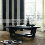 Wooden rounded coffee table (T-50)