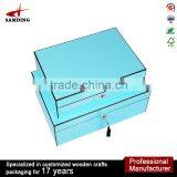 Fashion Wooden Antique Jewelry Box With Metal Lock and Mirror Jewelry Display Cases for Sale thumbnail-6