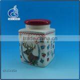 Square Ceramic Kitchen Storage Canisters