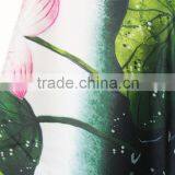 Lotus Flower Print Digital Print Twill 100% Silk Long Scarf Suzhou Silk thumbnail-5