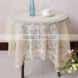 Square Flower Embroidered Lace Wedding Table Cloth