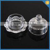 LXHY-CE0821High Quality Small Novelty Butter Dish With Clear Crystal Cover