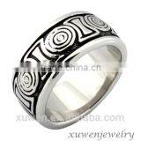 Enamel Engraved Stainless Steel Latest Ring Designs for Girls