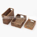 Natural Seagrass and Banana Leaf Interwoven Storage Basket Quality Choice thumbnail-2
