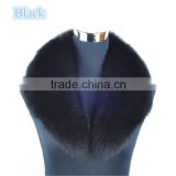 Fashion Black Color Fox Fur Collar of Shawl for Leather Jacket