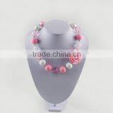 pink and ivory bulk bubblegum beads chunky necklace chunky necklace for girls