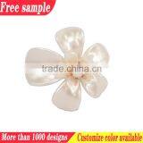 Plastic Pearl Shoe Flower Buckle Accessories Girls Shoe Accessory Plastic Flower thumbnail-1