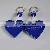 Custom Heart Shape Eva Key Chain , 1 Color Printing on 2 Sides Foam Key Holder