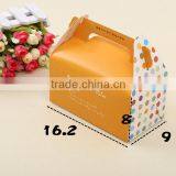 Cheap Large Colour Yellow Kraft Paper Cake Box With Handle Cracker Box Muffin Box