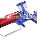 2 Color 1 Station Manual Silk Screen Printer With IR Flash Dryer