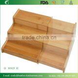 Classics 3-Tier Expandable Bamboo Spice Rack Step Shelf Organizer thumbnail-1