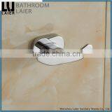 Simple Printing Lines Zinc Alloy Chrome Finishing Bathroom Sanitary Items Wall Mounted Double Robe Hook thumbnail-3