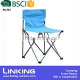 Blue folding chair without arm