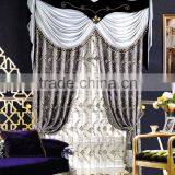 High Quality Poly Embroidered Jacquard Gray Curtain