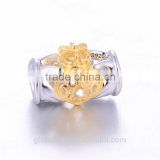 Custom Engarving 18K Gold Plating Charms Solid European Tube Bead 925 Sterling Silver Beads Wholesale 14K Gold Charms Bead thumbnail-5