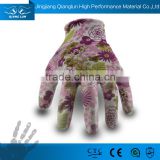 Qianglun 13G PU Coated Garden Gloves with Finger