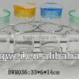 6pcs Transparentglass Spice Jar Set