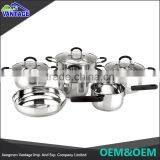 High Quality Royalty Line Cookware Marble Stainless Steel Soup Steamer Silicone Cooking