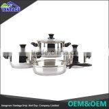 Manufacturing Sales Stainless Steel 7pcs Saucepan With Lid Cookware Sets Soup Pot thumbnail-1