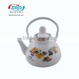 1.5L Pearl Shape Good Quality Enamel Tea Kettle Decorated thumbnail-2