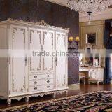Wooden Hand Carved European Royal Villa Canopy Bed/Bedroom Set(MOQ=1 SET) thumbnail-5