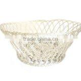 Hand Woven Bread Fruit Aluminium Basket thumbnail-1