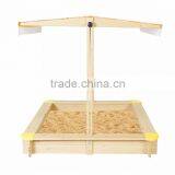 Outdoor Sandbox With Canopy, Kids Sandpit With Cover, Wooden Sandpit thumbnail-2