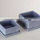 Hot Selling Modern Outdoor Garden Fiberglass Flower Pot Holder thumbnail-2
