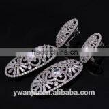 Wholesale Stock Small Order Fashion Women Hollow Garland Zircon Earrings thumbnail-3