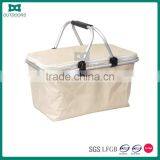 Waterproof Folding Wicker Picnic Basket thumbnail-1