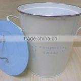 White Metal Dog/cat Food Bucket thumbnail-1