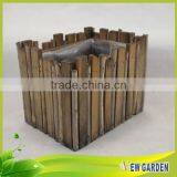 Factory Price Plastic Liner and Wooden Design Garden Flower Pot thumbnail-5