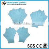 New arrival SGS transparent three colors three size silicone swim fin,silicone swim gloves