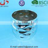 Metal Electroplating Silver Ceramic Planter Pot thumbnail-3