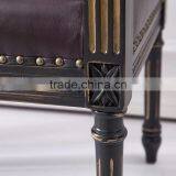 Classic Elegant Regina British Style Square Back Carving Leather Armchair With Distressed Brown Painting BF12-03294a thumbnail-5