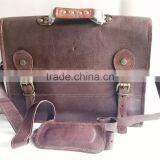 High Quality Stylish Handmade Vintage Leather Messenger Bag thumbnail-1