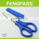 S2-1245 5-1/4" 2CR13 Stainless Steel PP Plastic Handle Paper Cutting Stationery Scissors With Plastic Cap thumbnail-2