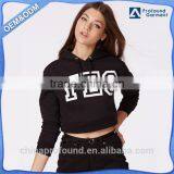 Custom Crop Hoodies For Women Wholesale Cropped Hoodies Sweatshirts Crop Tops Wholesale thumbnail-1
