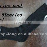 Black Merino Long Sports Sock Men thumbnail-1