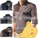 Plaid Two Color Stylish Men Shirt thumbnail-1